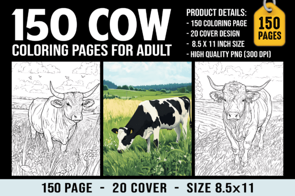 150 Cow Coloring Pages for Adults: A Creative Escape in a Modern World