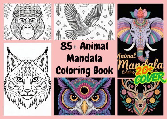 85 Animal Mandala Coloring Book - KDP