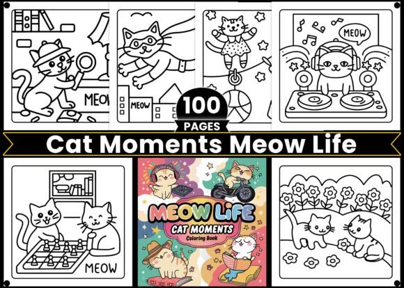Bold and Easy Meow Life Coloring Pages: A Creative Escape for All Ages