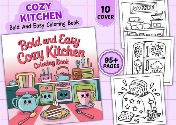 Bold Easy Cozy Kitchen Coloring Pages: A Creative Escape for Modern Creatives