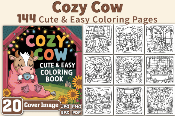 Cozy Cow Cute Easy Coloring Pages: A Versatile and Accessible Creative Resource