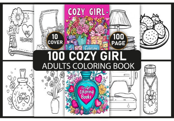 Cozy Girl Coloring Book Bold and Easy: A Creative Escape for Adults