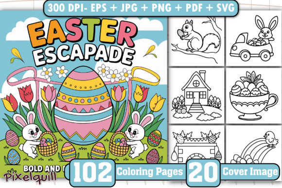 Easter Escapade Bold Easy Coloring Pages: A Creative Escape for Modern Minds