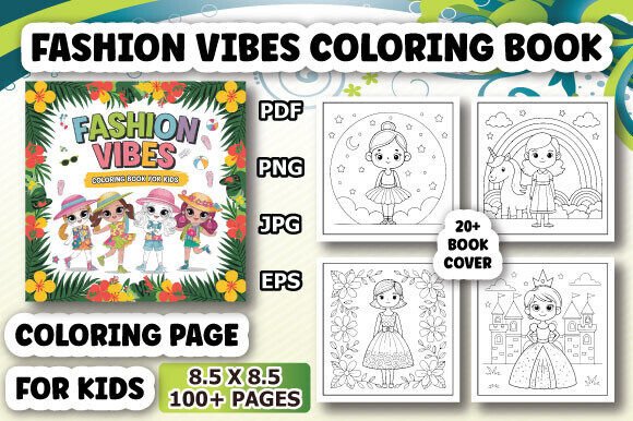 Fashion Vibes Coloring Book for Kids – A Creative Journey into Style and Art