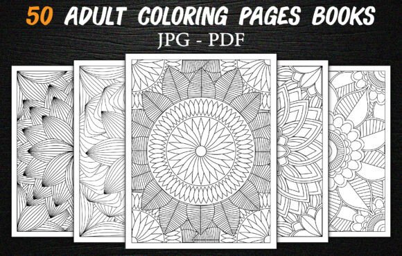Floral Mandala Adult Coloring Pages