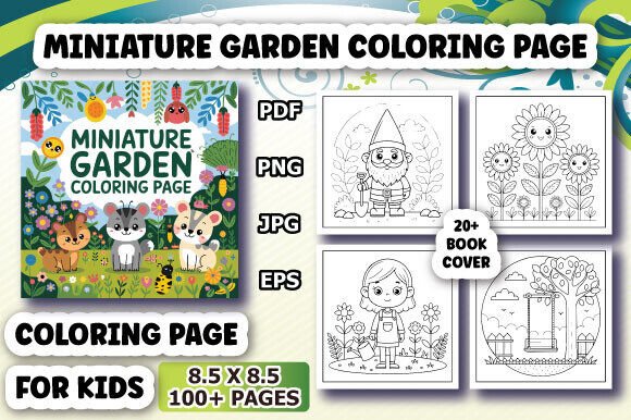 Miniature Garden Coloring for Creative Minds