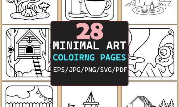 Minimal Art Bold and Easy Coloring Book