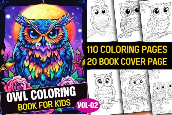Owl Coloring Book for Kids Vol-02: A Creative and Educational Resource for Young Artists