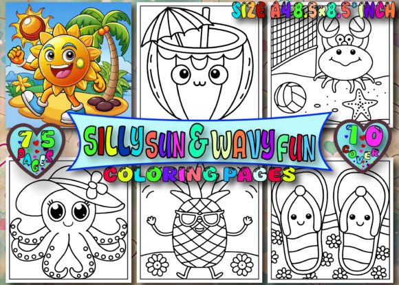 Silly Sun Wavy Fun Coloring Book Pages