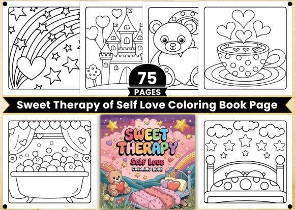 Sweet Therapy of Self Love Coloring Page