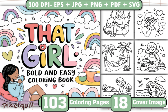 That Girl Bold and Easy Coloring Pages